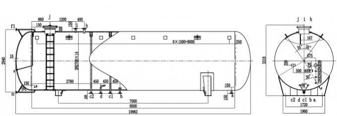 50 des flüssiges Propan-Gas-Flüssiggas-Sammelbehälter-Dampf-Tonnen