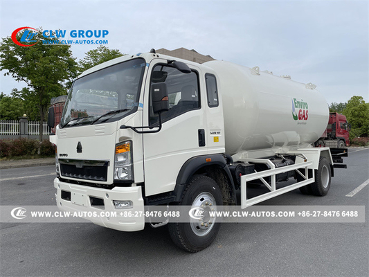 Howo 4X2 RHD 15000 Liters Bobtail Propane Truck With Dispenser