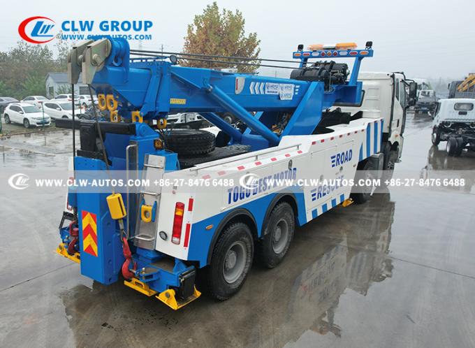 FAW J6P 8Ã—4 Heavy-Duty Rotator Wrecker Tow Truck winch system