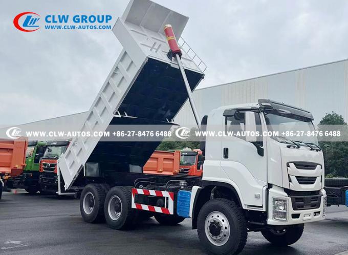 ISUZU 6Ã4 Dump Truck side profile displaying dump body and wheel configuration