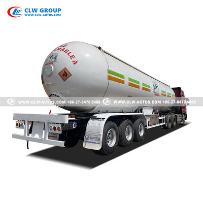61.9 CBM LPG Gas Tanker Trailer with Q345R Steel Construction and 1.61 MPa Working Pressure