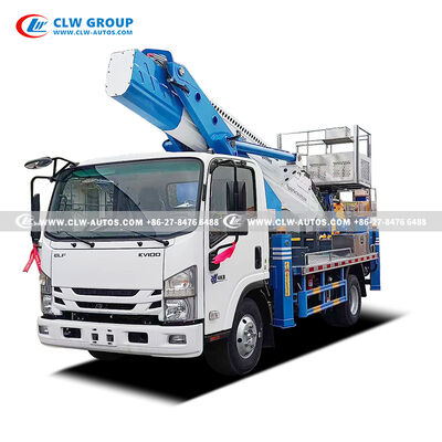 Isuzu KV100 30m Height Aerial Work Truck with 6-section Polygonal Boom and 200kg Platform Capacity