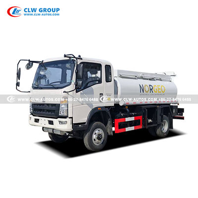 SINOTRUK HOWO 4x4 All-Wheel Drive Mobile Refueling Truck with 5,000L Carbon Steel Tank
