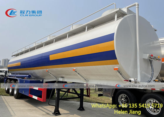 45CBM Carbon Steel Q235 Jet A1 Tank Semi Trailer With Epoxy Coated Inside