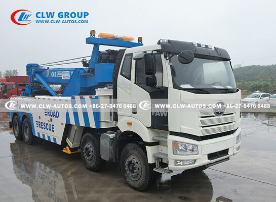 FAW J6P 8×4 Heavy-Duty Rotator Wrecker Tow Truck with 50-Ton Crane and 360° Rotation