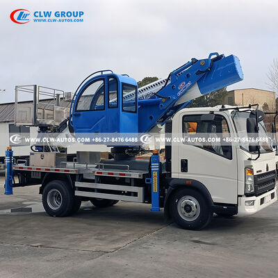 Sinotruk HOWO 28m Aerial Platform Truck with 7-Section Telescopic Boom and 360° Rotation for Elevated Work