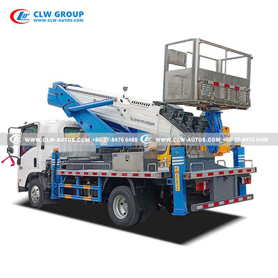 Isuzu KV100 30m Height Aerial Work Truck with 6-section Polygonal Boom and 200kg Platform Capacity