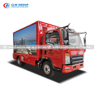 HOWO P3 LED Mobile Advertising Truck with P4 LED Display, 15KW Diesel Generator, and Flexible Content Management