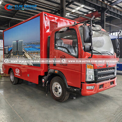 HOWO P3 LED Mobile Advertising Truck with P4 LED Display, 15KW Diesel Generator, and Flexible Content Management