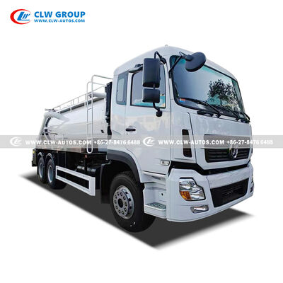 Dongfeng 6x4 10,000L Carbon Steel Tank Sewage Suction Truck with 375HP Diesel Engine & High-Pressure Washing System
