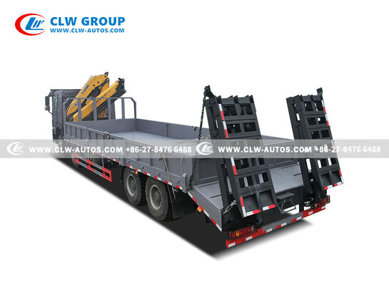 HOWO 8x4 Service Truck with 10-Ton XCMG Knuckle Boom Crane and Hydraulic Access Ladder for Heavy Lifting