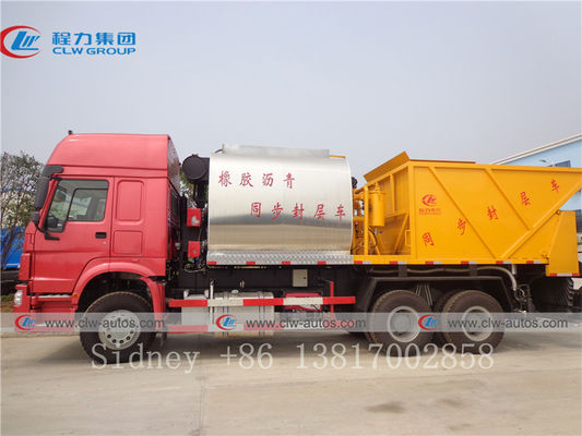 HOWO 6X4 Stainless Steel Q304-2B Asphalt Paving Truck